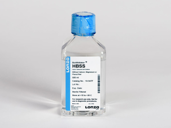 HBSS, w/o Ca++,Mg++ or PR, 500 ml