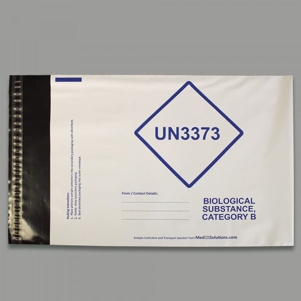 UN3733 labelled opaque PE envelope C4