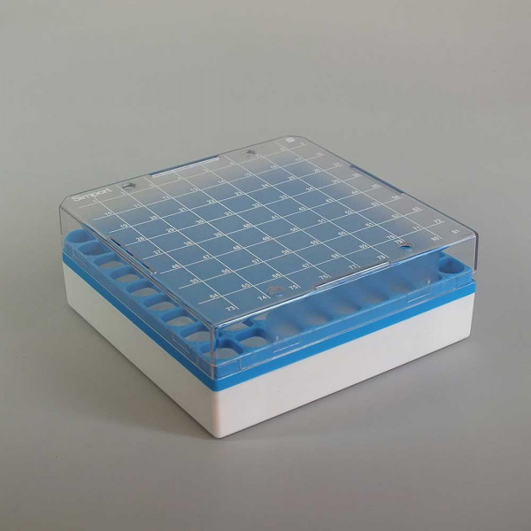81 Position Cryobox, 1.0 - 2.0ml Vials, Blue