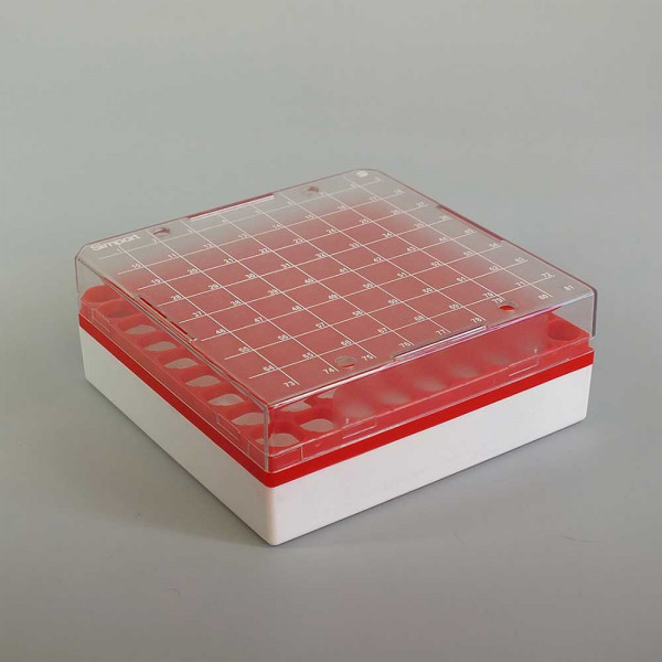 81 Pos Cryobox, 1.0 - 2.0ml Vials, Red