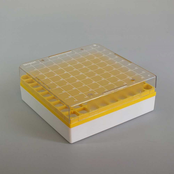 81 Position Cryobox, 1.0 - 2.0ml Vials, Yellow