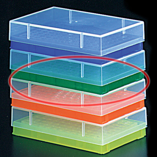 0.2ml PCR Tube Rack with Lid Green