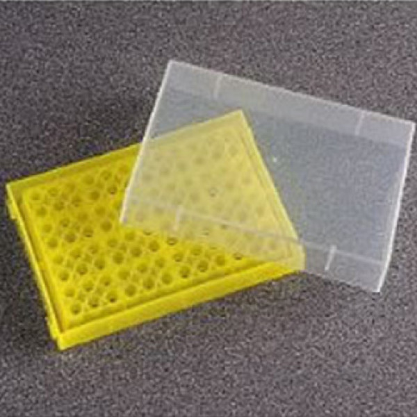 0.2ml PCR Tube Rack with Lid Yellow