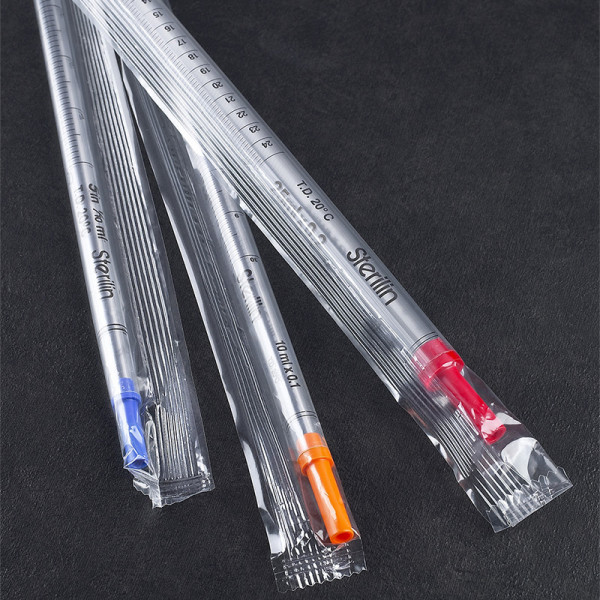1ml Plastic Serological Pipette Plugged, Single Plastic Film Wrap, Sterile 