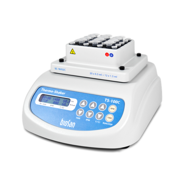 TS-100C, Thermo-Shaker with cooling for microtubes and PCR plates