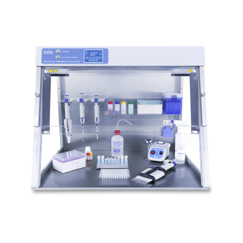 UVC/T-M-AR, DNA/RNA UV-Cleaner Box with TOUCHSCREEN, with inlet and built in socket